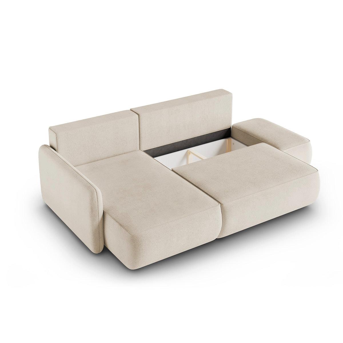 ECKSOFA Alessio 3 Sitzplätze Beige - Beige, Holz (229/148cm) - Petits-meubles