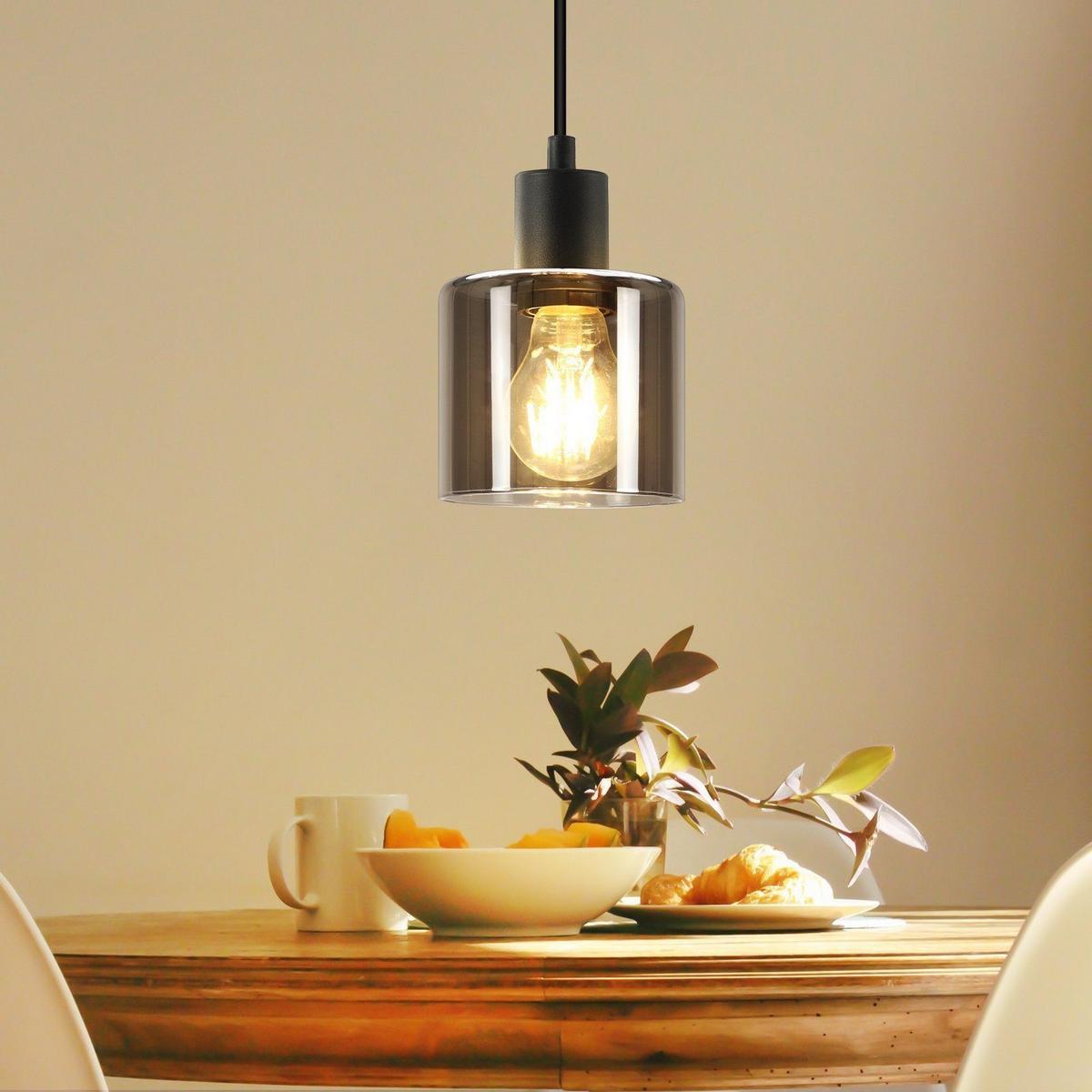 PENDELLEUCHTE Verena 11/11/195 cm - Grau, Glas (11/11/195cm) - Nettlife