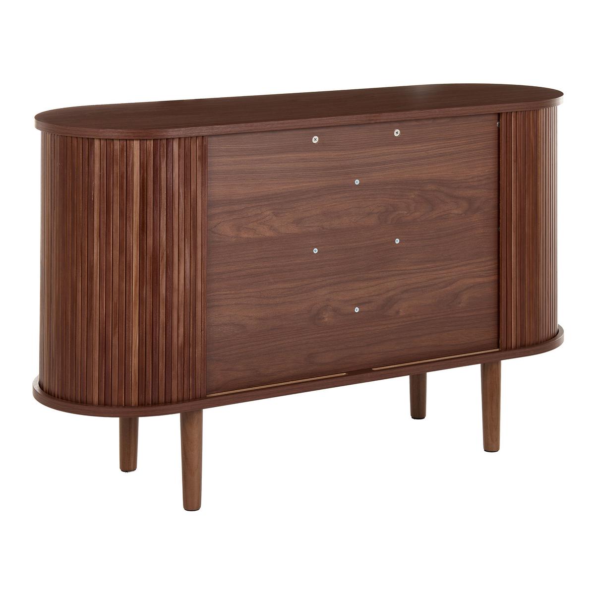 SIDEBOARD mit 2 Türen Dunkelbraun Sorell - Braun, Holz/Holzwerkstoff (120/73/40cm) - Beliani