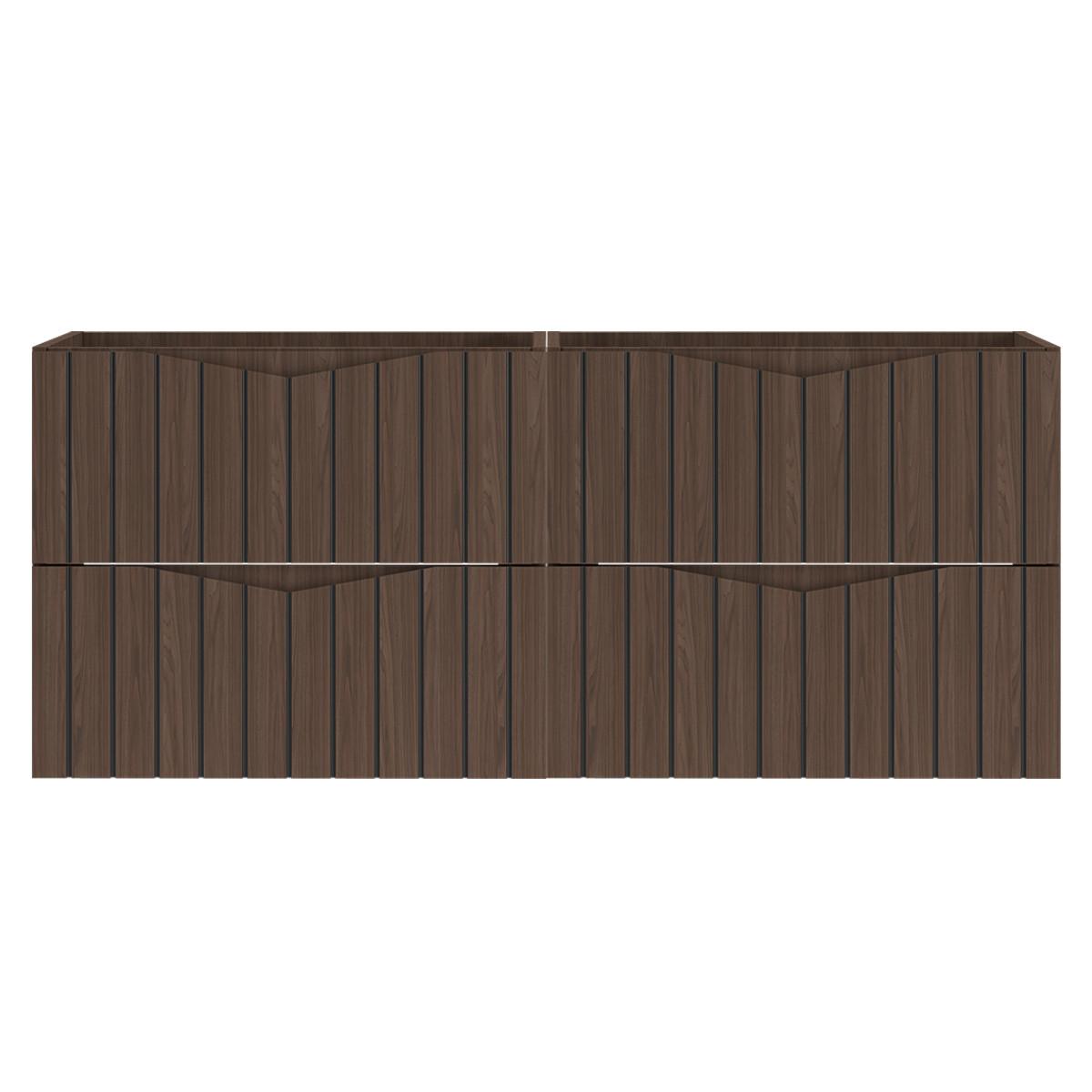WASCHTISCHUNTERSCHRANK 120cm Siena Holz und Schwarz - Schwarz, Holzwerkstoff (120/50/45.8cm) - Petits-meubles