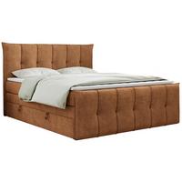 BOXSPRINGBETT PREMIUM 11 KING 120/200 Orange Struktur - H4 - Orange, Holz/Textil (120/200cm) - MKS