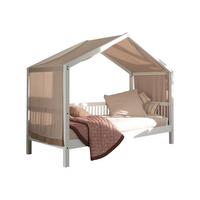 HAUSBETT 90x200 Keeley Buche Weiß Holz Himmel Komfort Stabil Design - Weiß, Holz (90/200cm) - 58aufmkessel