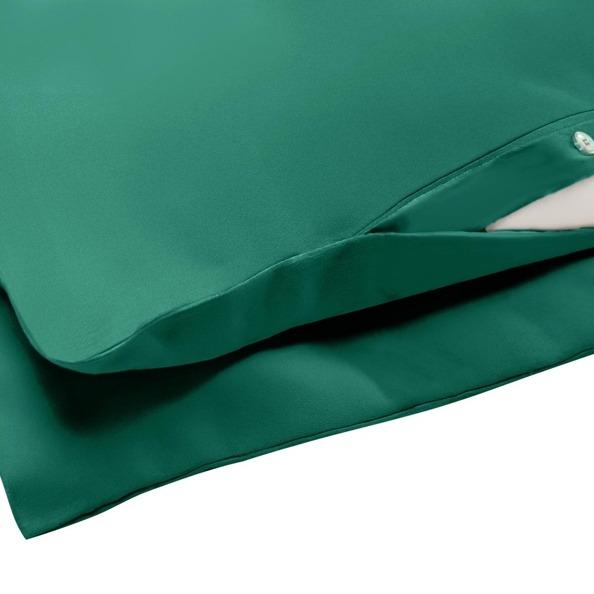 BETTWÄSCHE-SET 200/200 cm Baumwollsatin Grün Parkrose - Grün, Textil (200/200cm) - Beliani
