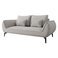 SOFA Cavo 2 - Hellgrau/Schwarz, Holz/Textil (208/86/118cm) - MIRJAN24
