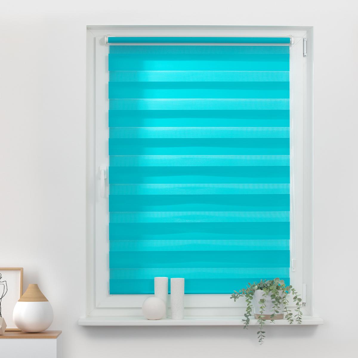 DUO ROLLO KLEMMFIX, OHNE BOHREN - Blau, Kunststoff (55/150cm) - Lichtblick Original