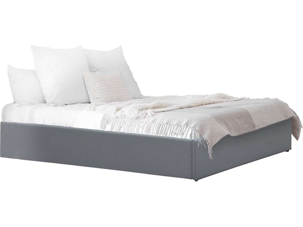 BETT ava Grau - Grau, Textil (190/90cm) - Habitat Garten