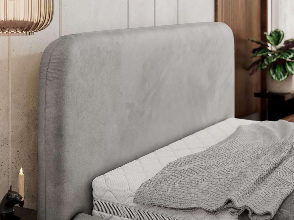 POLSTERBETT BENEA CLASSIC 200/200 - Hellgrau Velvet - ohne Matratze - Hellgrau, Textil (200/200cm) - MKS