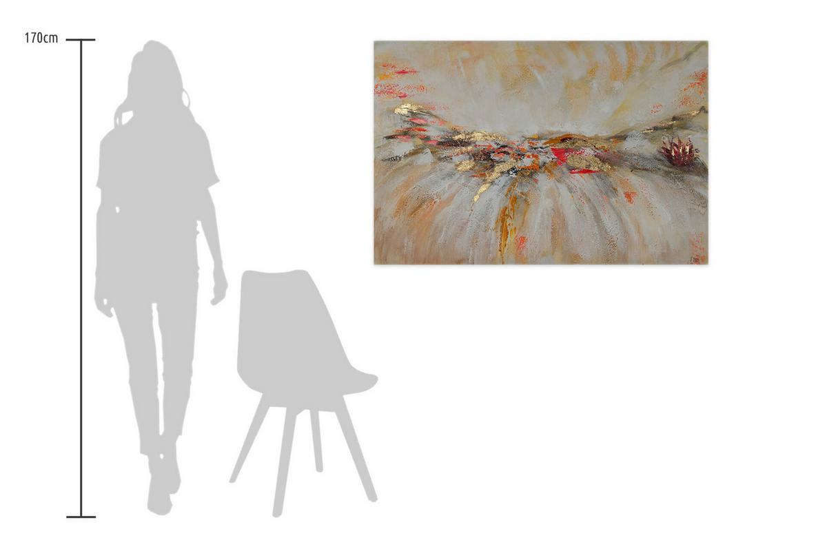 ÖLGEMÄLDE 120/80 cm - Beige/Weiß, Holz/Textil (120/80cm) - KUNSTLOFT