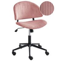 BÜROSTUHL Cord Rosa Kiana - Pink, Textil (55/74/55cm) - Beliani