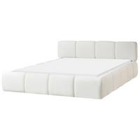 BETT mit Lattenrost 160/200 cm Stoff Cremeweiß Orville - Creme, Textil (160/200cm) - Beliani