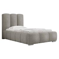 POLSTERBETT Wizko Boucle 90 - Chromfarben/Grau, Holz/Metall (90/200cm) - MIRJAN24