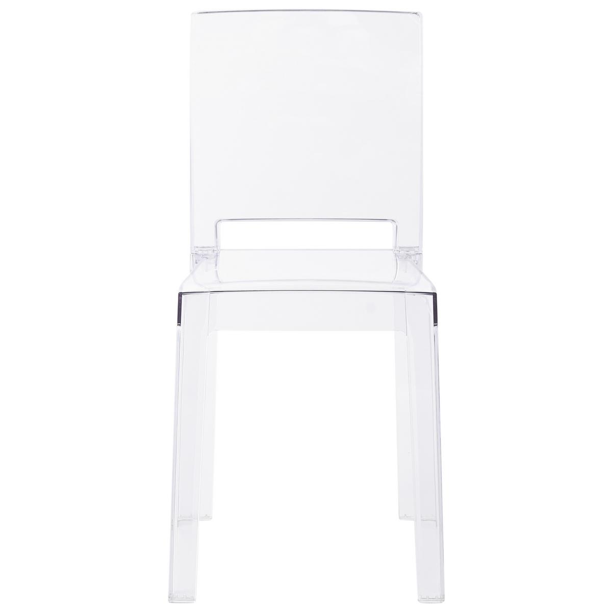 ESSZIMMERSTUHL 2er Set Transparent Westbridge - Transparent, Kunststoff (40/82/45cm) - Beliani