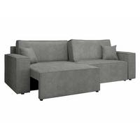 SCHLAFSOFA Karl mit L-Funktion - Schwarz/Grau, Holz/Kunststoff (245/82/139cm) - MIRJAN24
