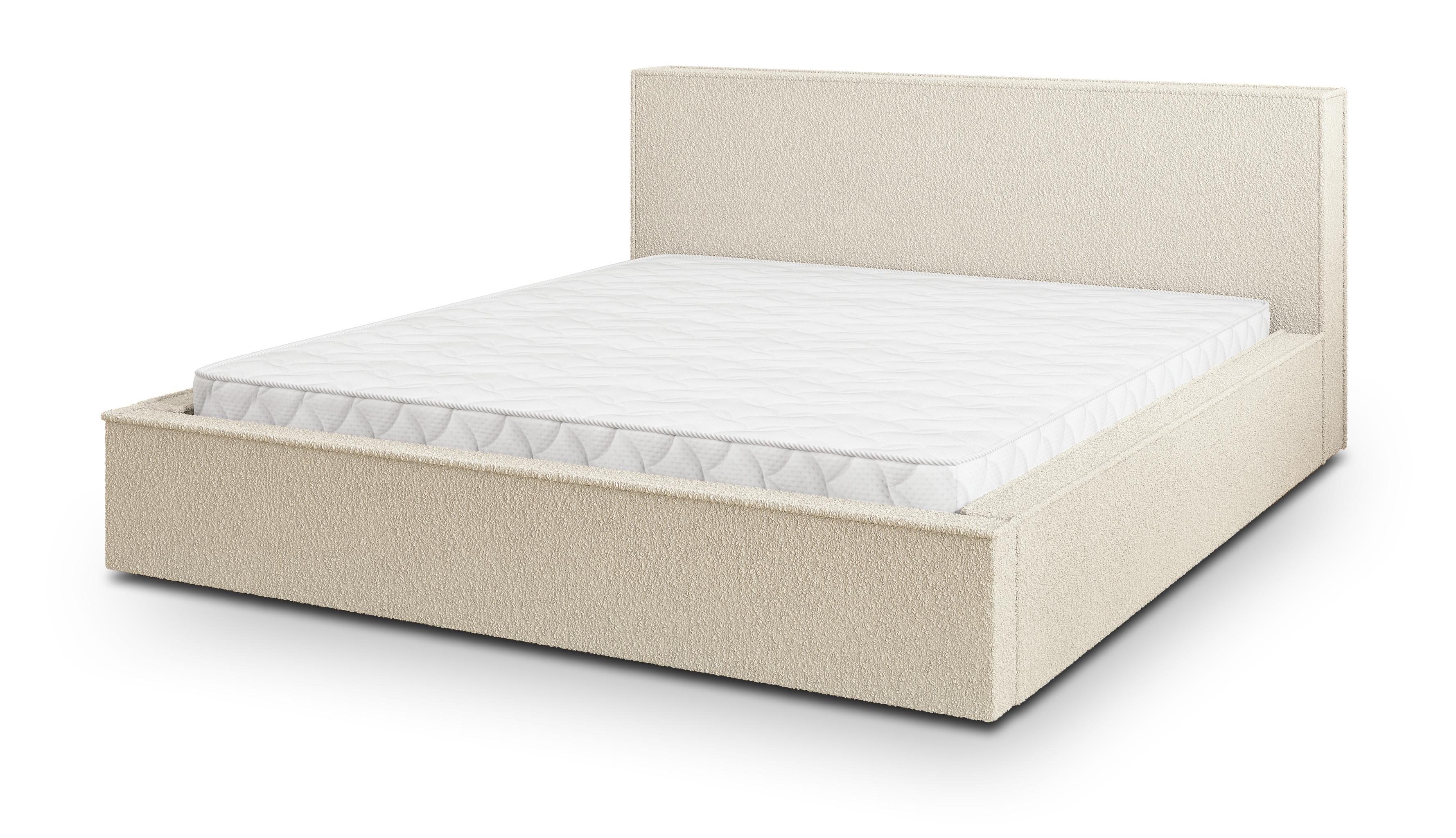 POLSTERBETT CELORA Q 120x200 cm mit Bettkästen - Creme - Creme, Holz/Textil - MASSENO