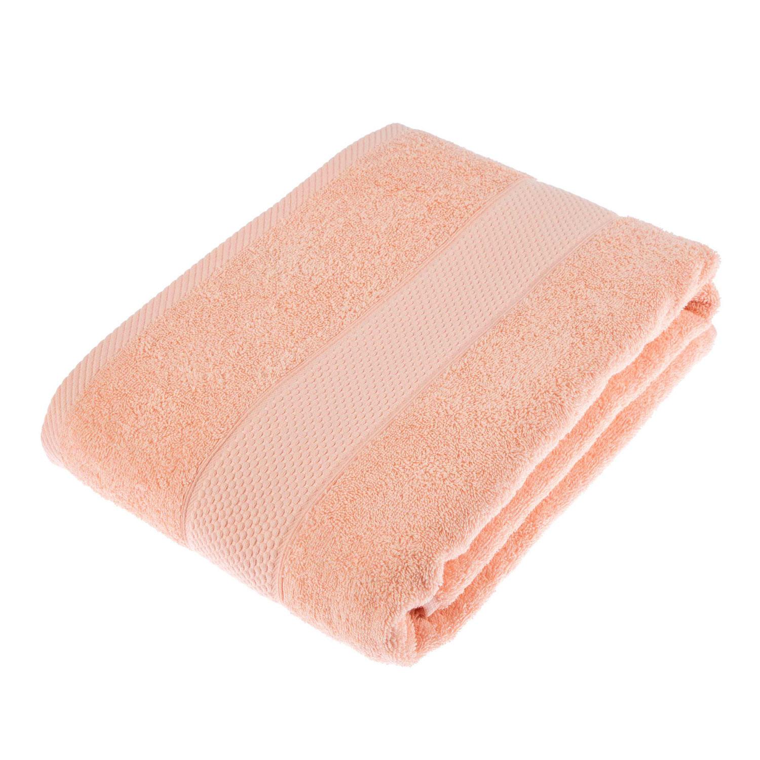 BADETUCH Essential apricot 100/150 cm - Koralle, Textil (100/150cm) - Homescapes