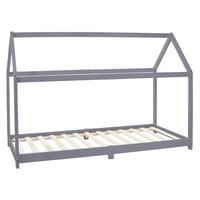 KINDERBETT mit Dach 90x200 cm Hellgrau - Hellgrau, Holz (90/200cm) - ML-DESIGN