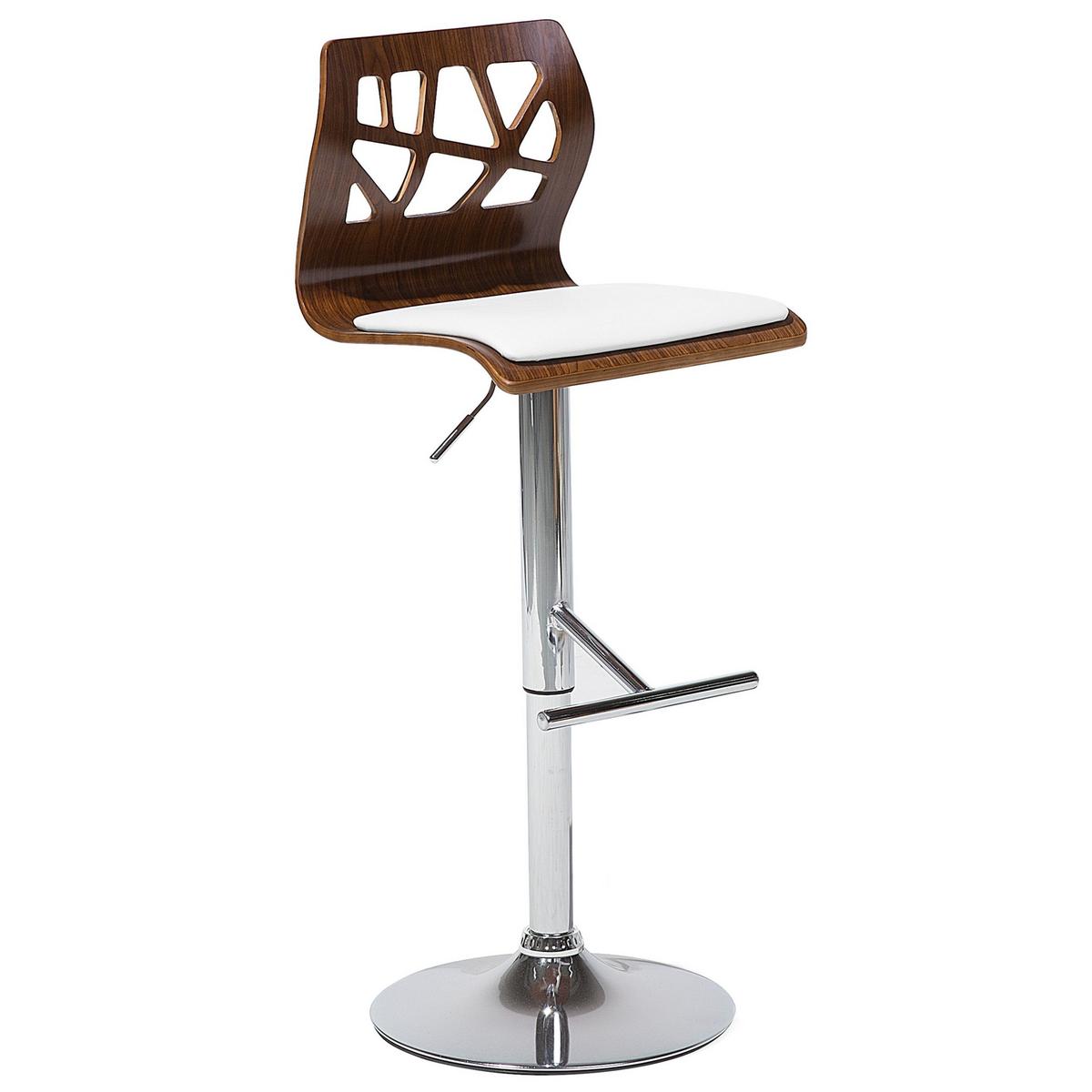 BARHOCKER 2er-Set Braun Petersburg - Silberfarben/Braun, Kunststoff (42/112/42cm) - Beliani