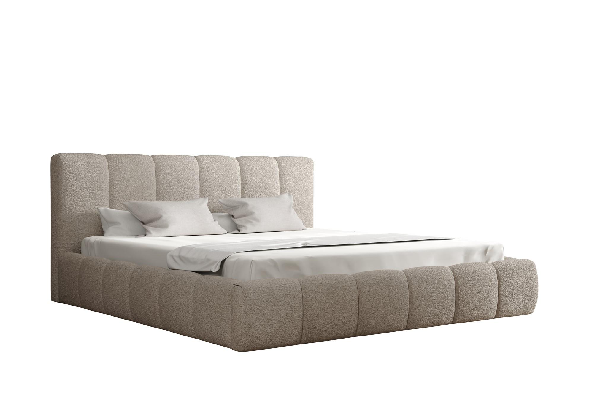 POLSTERBETT Giulia Freya - Taupe, Holzwerkstoff/Textil (140/200cm) - Fun Möbel