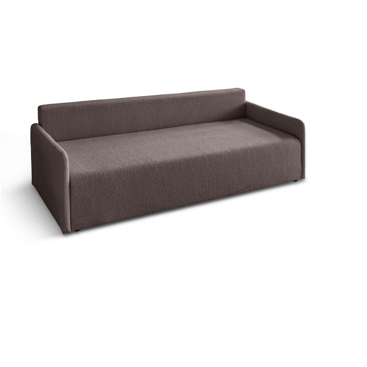SCHLAFSOFA CUDDLE mit Schlaffunktion und Bettkasten, Quelle 21 - Braun, Textil (207/90/90cm) - Lookway