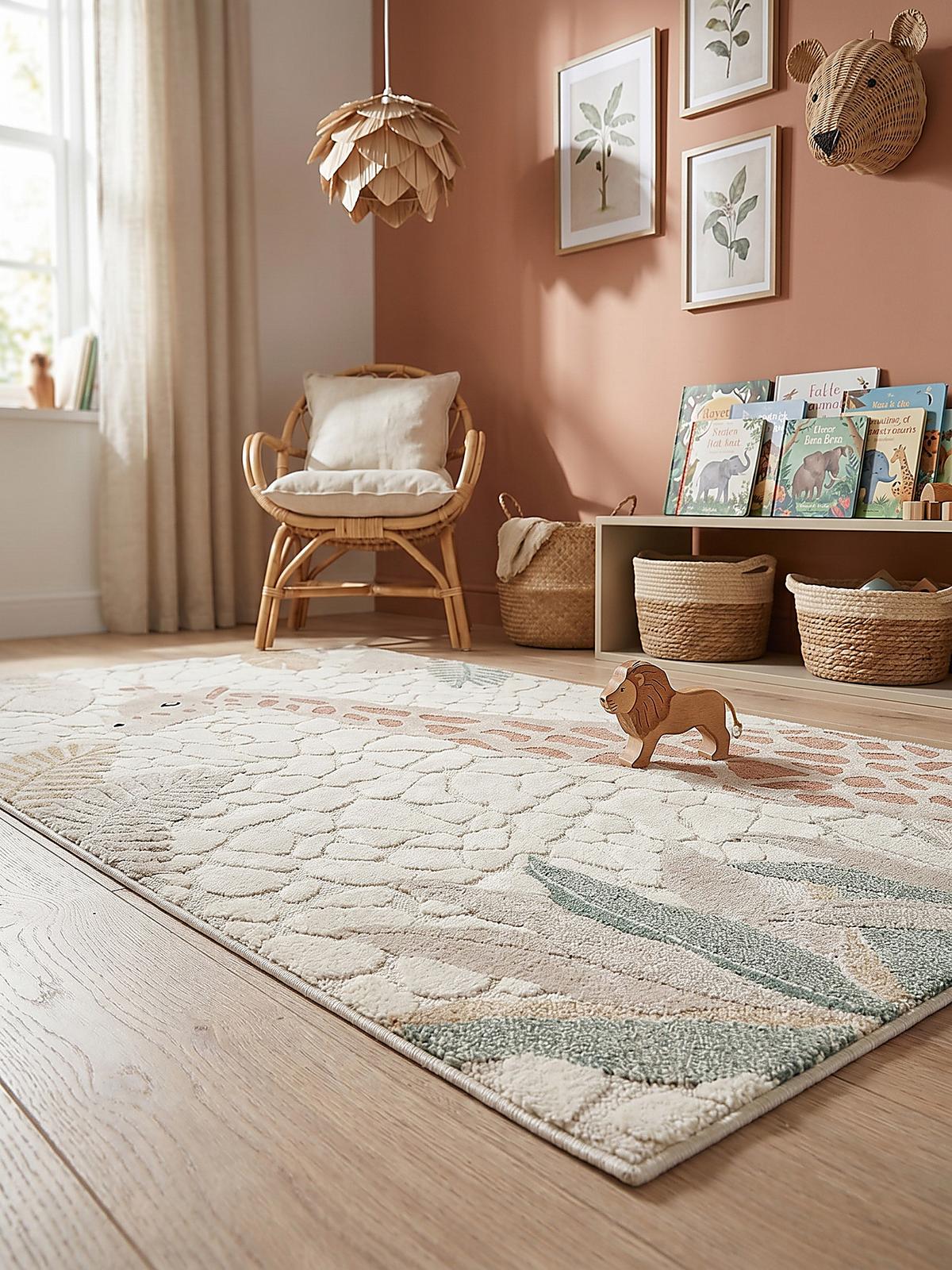 KINDERTEPPICH Kurzflor VELT Polypropylen Creme 80 x 150 cm - Beige, Textil (80/150cm) - KADIMA DESIGN