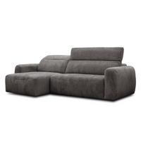 ECKSOFA NERO 4-Sitzer, dunkelgrau - Dunkelgrau/Schwarz, Holz/Textil (272/81/159cm) - Wozimo