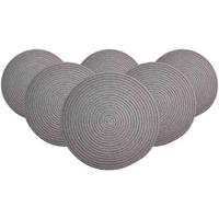 PLATZMATTEN Tavolo Hellgrau ø 35 cm 6er Set - Hellgrau, Textil (35cm) - Ritzenhoff Breker