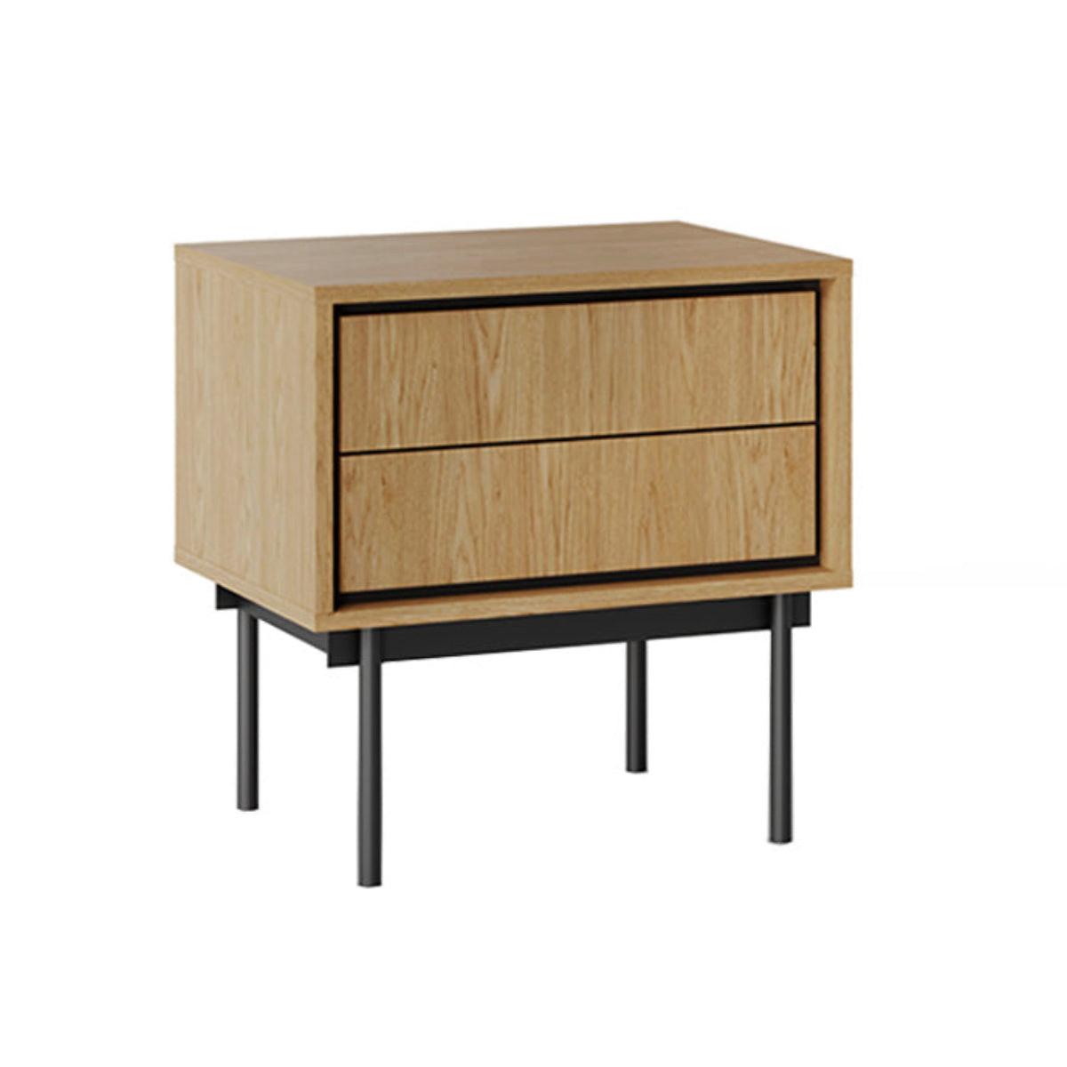 NACHTTISCH Vidia Holz - Braun, Holzwerkstoff (53.2/53.8/38cm) - Petits-meubles