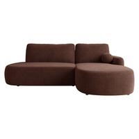 ECKSOFA Loridu O Premium, Seite: Rechts - Nussbaumfarben/Schwarz, Holz/Kunststoff (174/274cm) - MIRJAN24