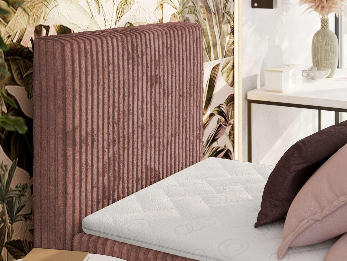 BOXBETT TILIANO 90/200 - Rosa Cord - H4 - Links - Rosa, Textil (90/200cm) - MKS