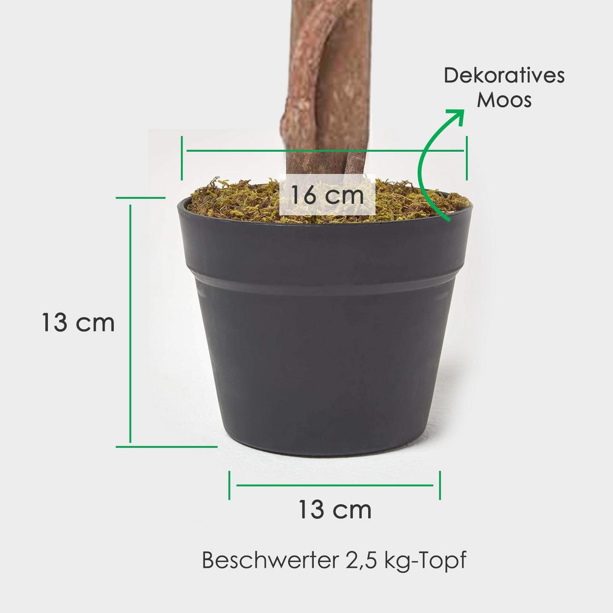 KUNSTBAUM Rosenstock rot, 90 cm - Rot, Kunststoff (90cm) - Homescapes