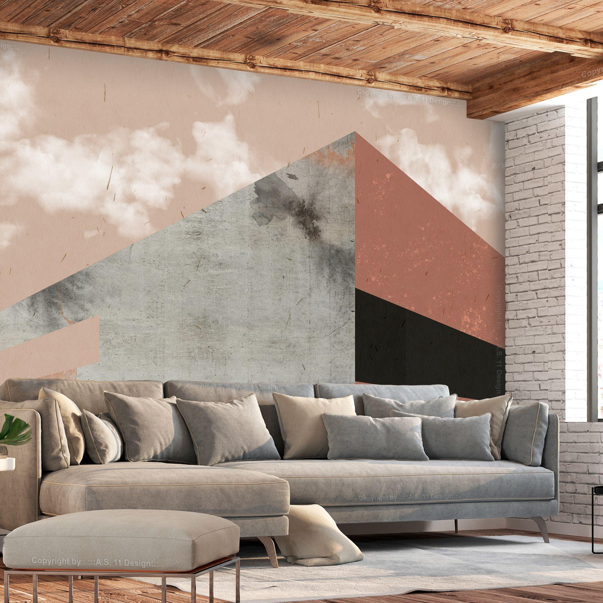 SELBSTKLEBENDE FOTOTAPETE 147/105 cm - Braun/Grau, Kunststoff/Textil (147/1cm) - KUNSTLOFT