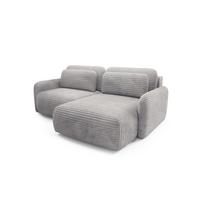 ECKSOFA Simone Mit Schlaffunktion - Grau, Holzwerkstoff/Textil (165/240cm) - Fun Möbel