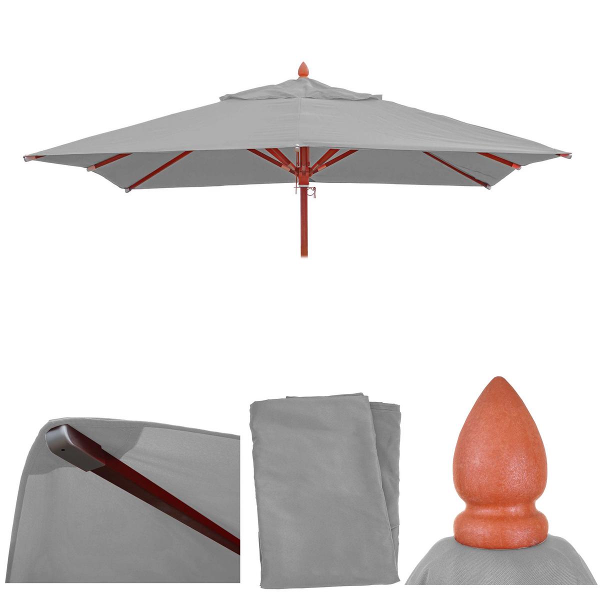 ERSATZ-BEZUG FÜR SCHIRM I Hellgrau - Hellgrau, Textil (300/300cm) - MCW