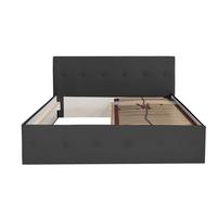 POLSTERBETT Atalanta Schwarz 160 x 200 x 40 cm Mit Hochwertiger Matratze H3 (bis 120 kg) und Lattenrost - Schwarz, Holz (160/200cm) - Halmon Schlafkomfort Betten 