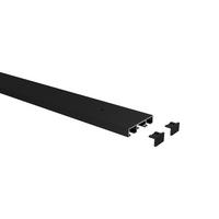 GARDINENSCHIENE / OBJEKTSCHIENE Primax 400 cm (geteilt in 2 x 200 cm), 2-läufig Schwarz - Schwarz, Metall (4.3/0.9/400cm) - INTERDECO