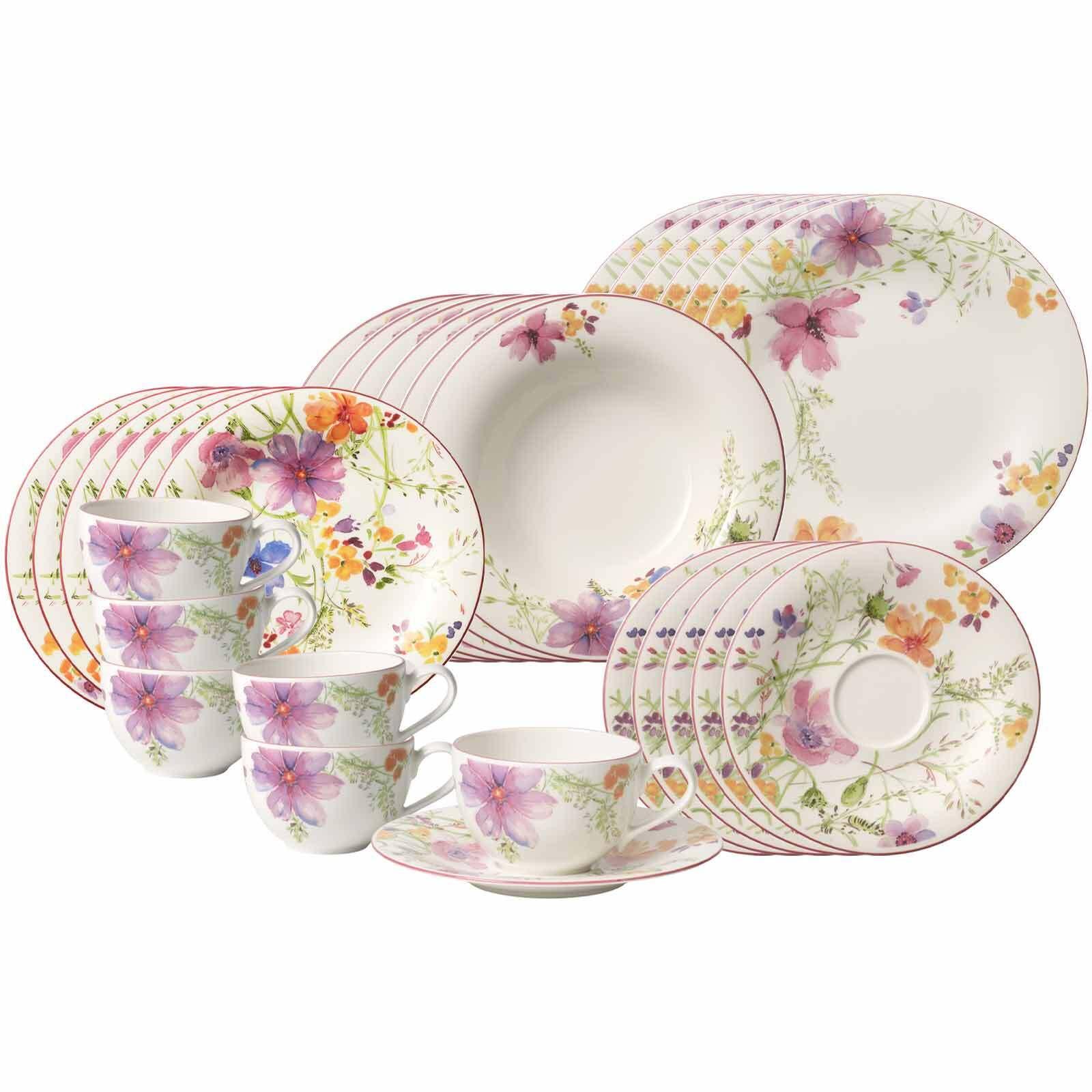KOMBISERVICE Mariefleur Basic bunt 30-tlg. - Multicolor, Keramik (2/2/2cm) - Villeroy & Boch