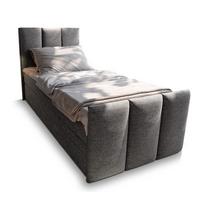 BOXBETT LAGO 80 80x200 cm mit Matratze und Topper - Grau - Grau, Holz (80/200cm) - MASSENO