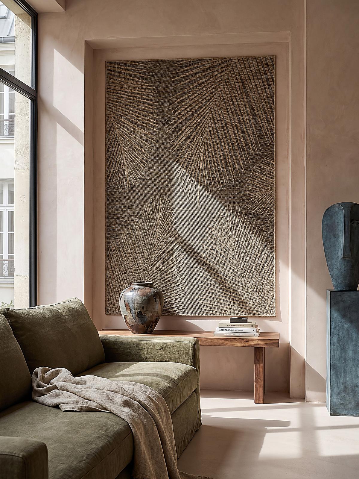 FLACHWEBTEPPICH Floral CORDEV Polypropylen Natur 120 x 170 cm - Beige, Textil (120/170cm) - KADIMA DESIGN