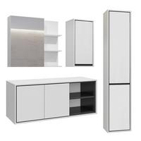 WASCHTISCHUNTERSCHRANK 120cm Sophéa 2er-Set Weiß - Weiß, Holzwerkstoff (120/50.8/48cm) - Petits-meubles
