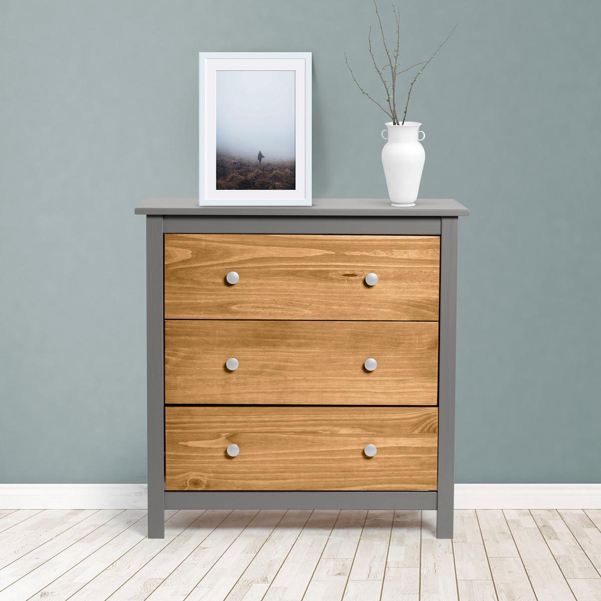 KOMMODE 79/80/40 Bonnie Grau - Grau, Holz (79/80/40cm)
