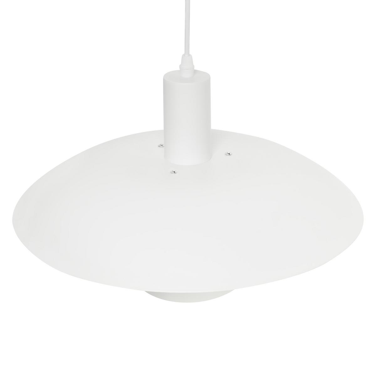 HÄNGELEUCHTE Weiß Hilba - Weiß, Metall (36/36/153cm) - Beliani