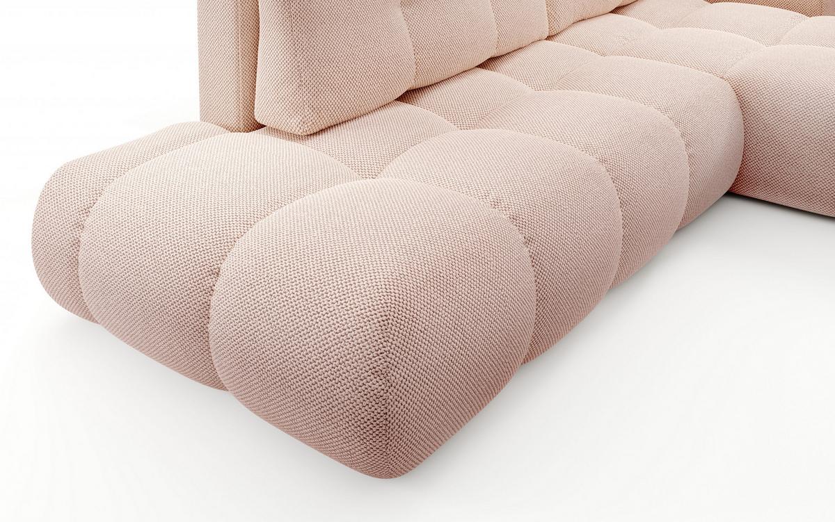 ECKSOFA DUCA R-S Orange Jersey mit Schlaffunktion - Orange, Holz (266.5/266.5cm) - MASSENO