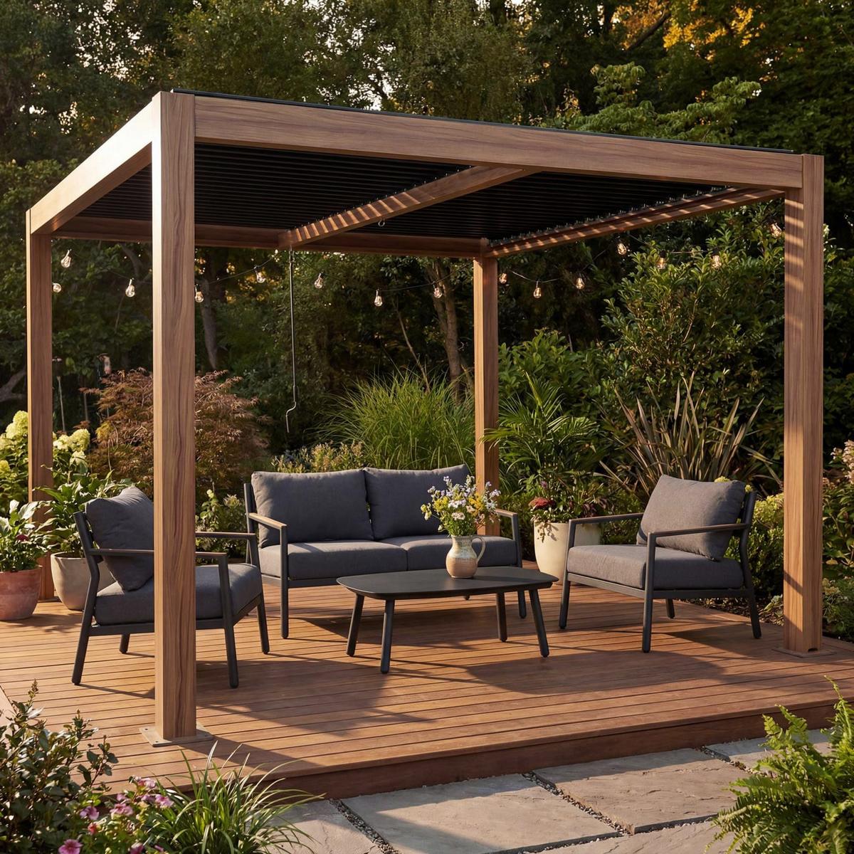 PERGOLA Braun - Braun, Metall (300/220/300cm) - MCW