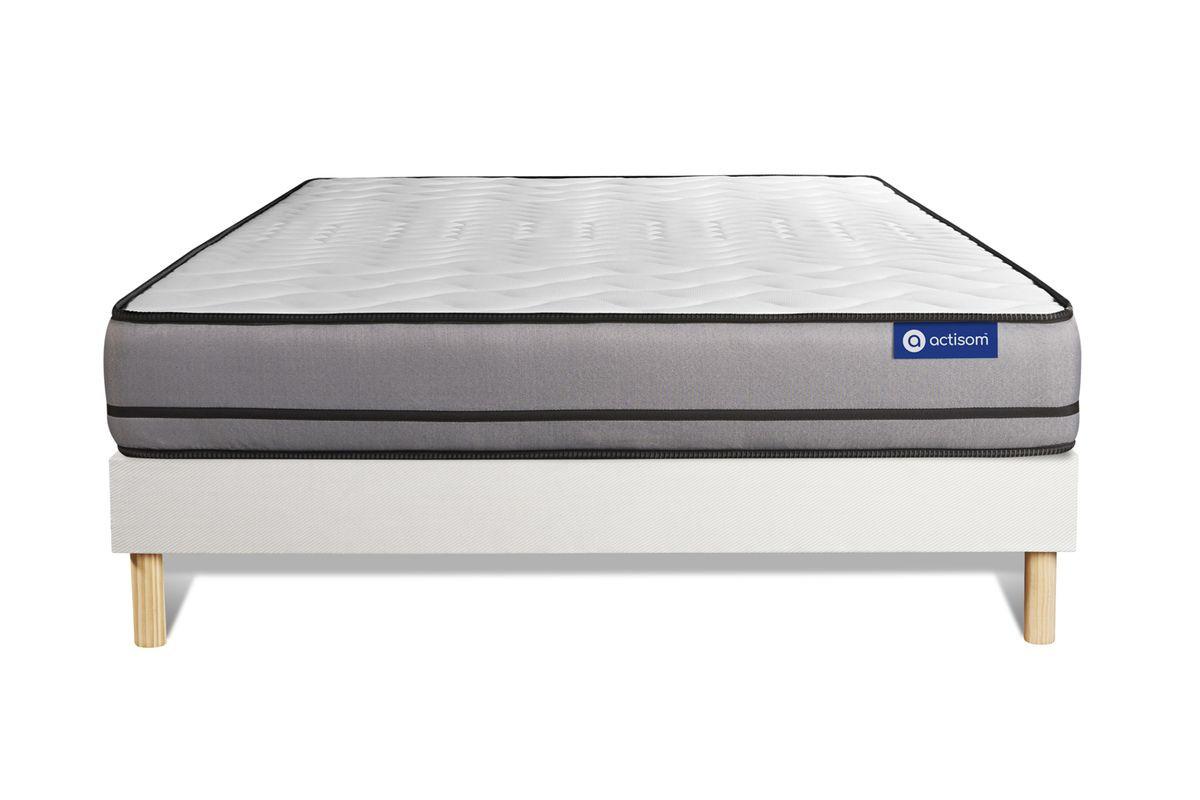 BETT Actiflex night Taschenfederkern 160 x 200 cm h4 - Kit Bettgestell Weiß - Beige/Weiß, Karton/Holz (160/200cm) - ACTISOM