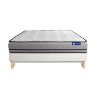 BETT Actimemo night Memory-Schaum 140 x 220 cm h4 - Kit Bettgestell Weiß - Beige/Weiß, Karton/Holz (140/220cm) - ACTISOM
