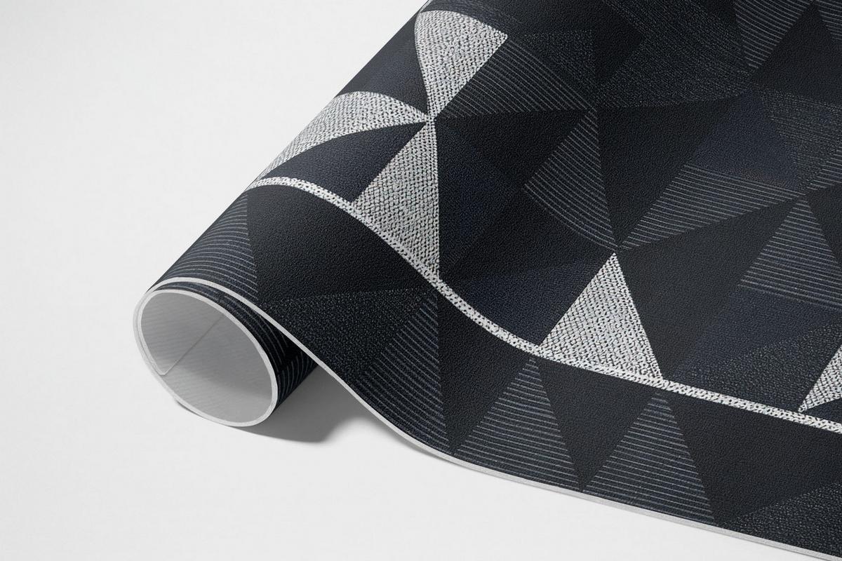 TEPPICH 150x225 cm Mosaik aus Geometrischen Formen Vintage Muster - Greige, Kunststoff (150/225cm) - Wallfluent