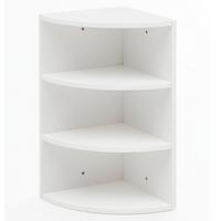 ECKREGAL NIDDA MDF Runder Front Modern, Weiß 30x30x60 cm - Weiß, Holz (30/60/30cm) - KADIMA DESIGN