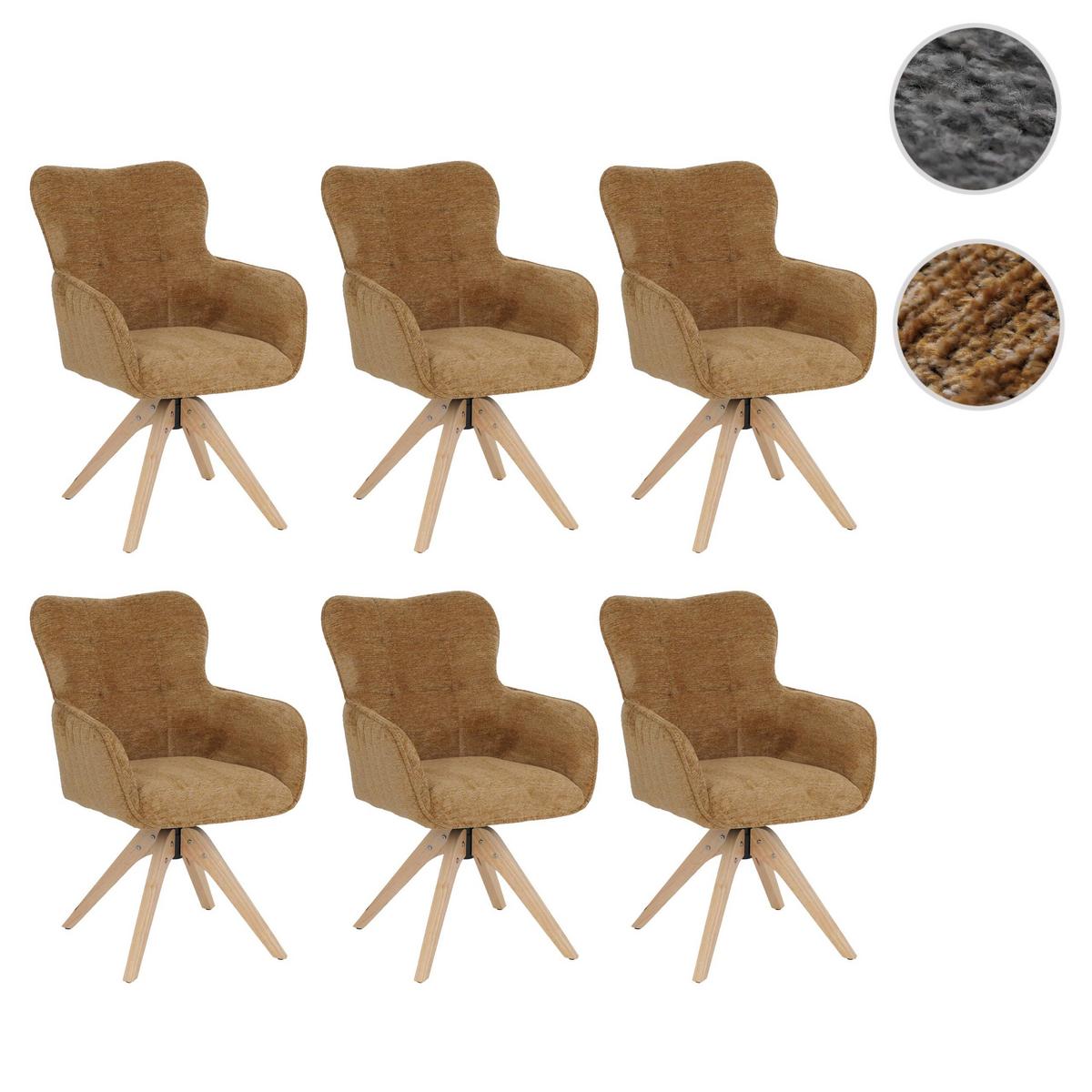 ESSZIMMERSTUHL Senfgelb 6er-Set - Gelb, Textil (62/92/68cm) - MCW