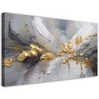 LEINWANDBILD Gold-Glamour-Abstraktion 80x40cm - Goldfarben, Textil (80/40cm) - Feeby