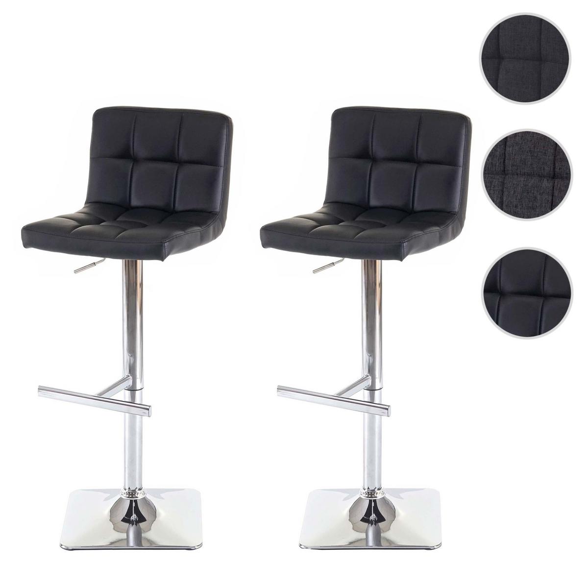 BARHOCKER Schwarz 2er-Set - Schwarz, Textil (40/110/43cm) - MCW